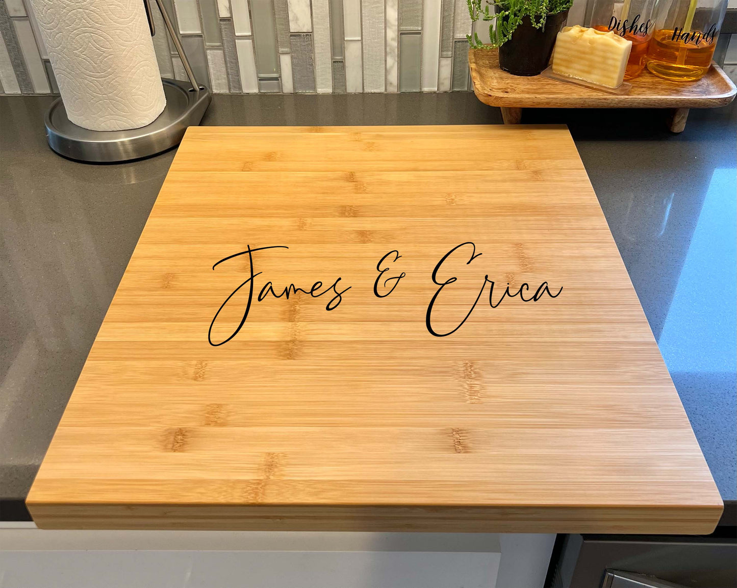 Extra Large Engraved Countertop Cutting & Charcuterie Board