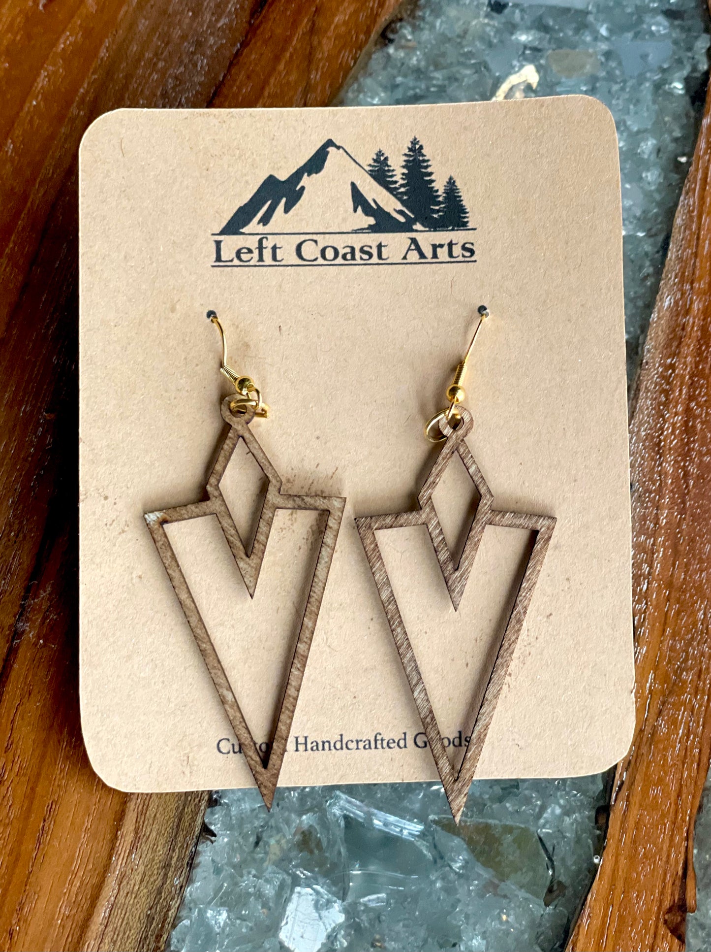 Wooden Triangle Earrings (LCA21)
