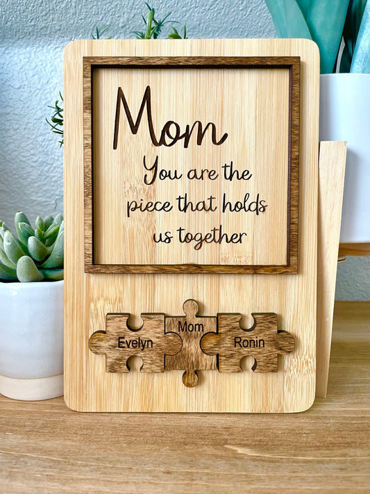 Personalized Mom Puzzle Sign